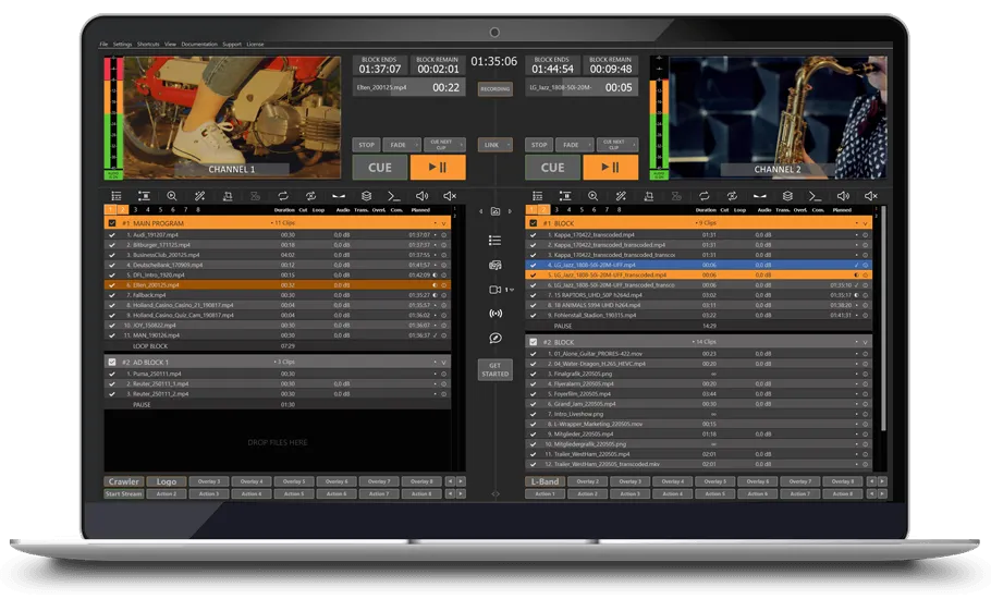 Interface do WSolution Playout